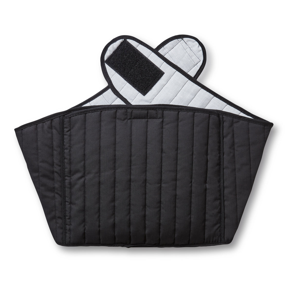 Black Quilted Cotton Back Wrap